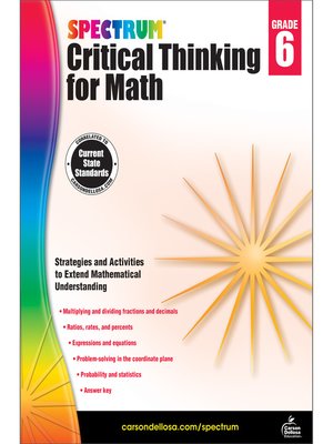 cover image of Spectrum Critical Thinking for Math, Grade 6